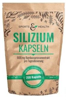 Siliciu din bambus, 250 mg, 250 capsule, Sports &amp; Health Solutions