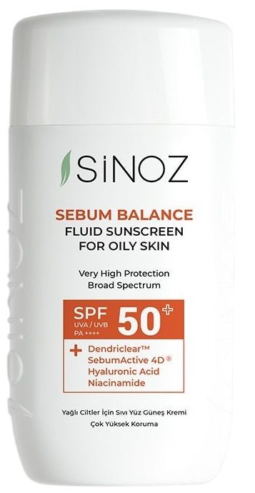 Sinoz Fluid matifiant de protecție solară Sebum Balance, pentru piele grasă și mixtă, SPF50+, 50 ml