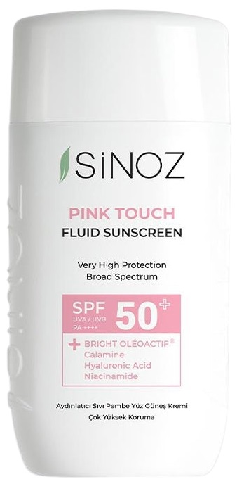Sinoz Fluid de protecție solară pentru față Pink Touch, pentru piele deschisă, SPF50+, 50 ml