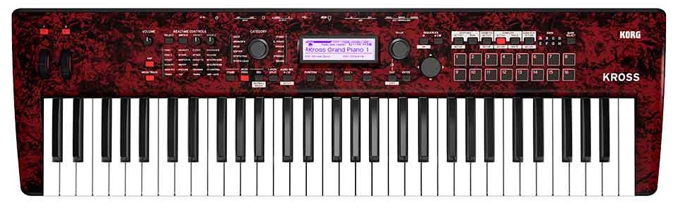 Sintetizator Korg - KROSS 2 61, roșu/negru