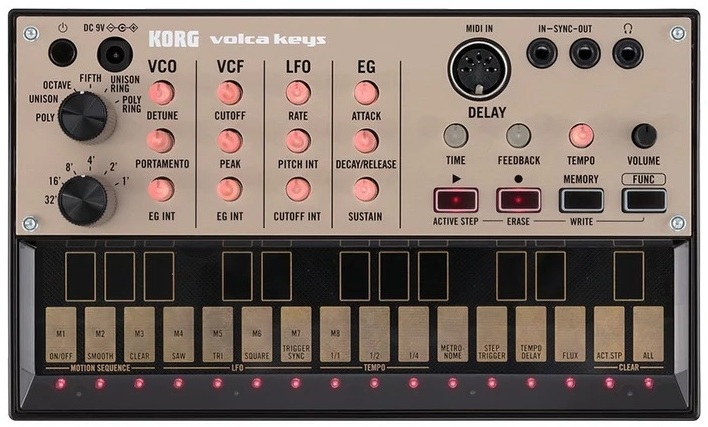 Sintetizator Korg - Volca Keys, 27 cheie, negru/auriu