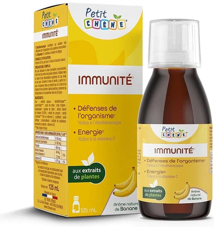 Sirop pentru sistemul imunitar pentru copii, cu banane, 125 ml, Petit Chene
