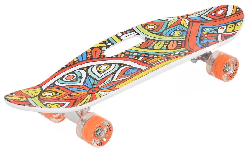 Skateboard cu mâner Byox - Negru, 26′′