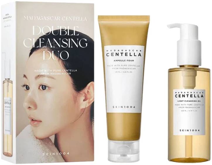 Skin 1004 Madagascar Centella Set - Ulei și spumă de curățare, 200 + 125 ml