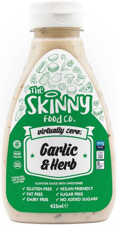 Skinny Sauce Garlic &amp; Herb, 425 ml, Skinny Food Co