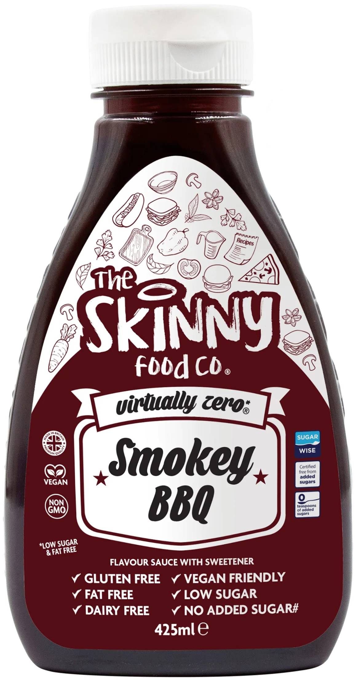 Skinny Sauce Smokey BBQ, 425 ml, Skinny Food Co