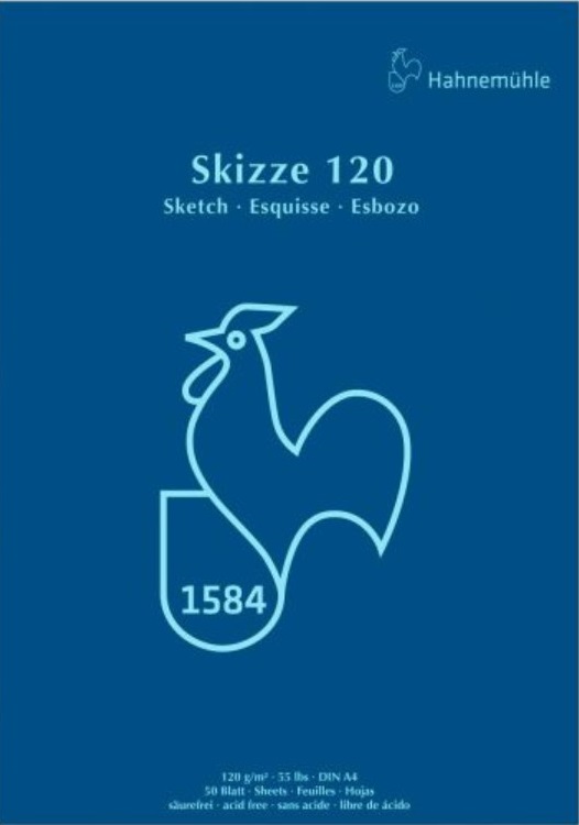 Bloc de schițe Hahnemuhle Skizze 120 - A4, 50 de coli
