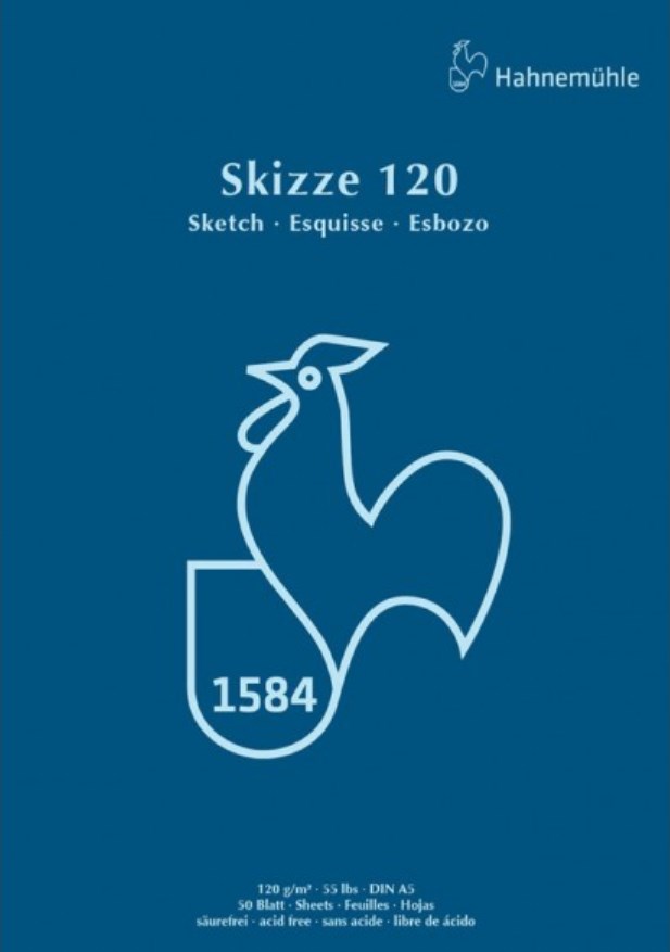 Bloc de schițe Hahnemuhle Skizze 120 - A5, 50 de coli
