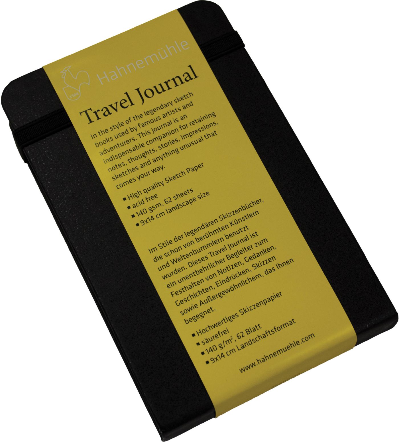 Bloc de schițe Hahnemuhle Travel Journal - 9 x 14 cm, 62 de coli
