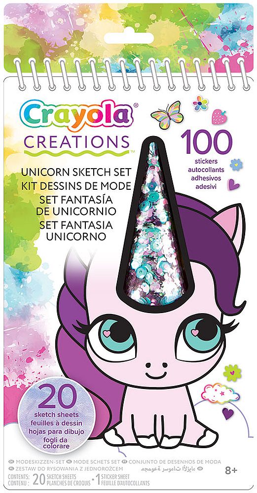 Schiță cu șabloane și autocolante Crayola Creations