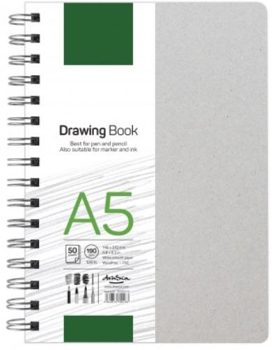 Caiet de schite Drasca Drawing book, 190g, 50 file, A5
