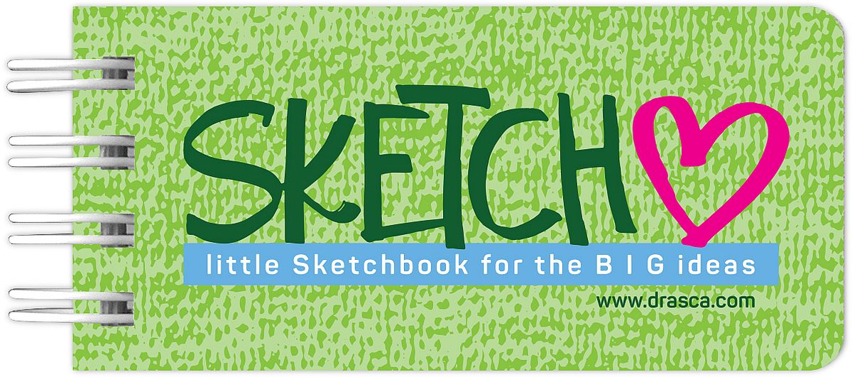 Caiet de schițe spiralat Drasca - Little Sketchbook For The Big Ideas, 80 foi