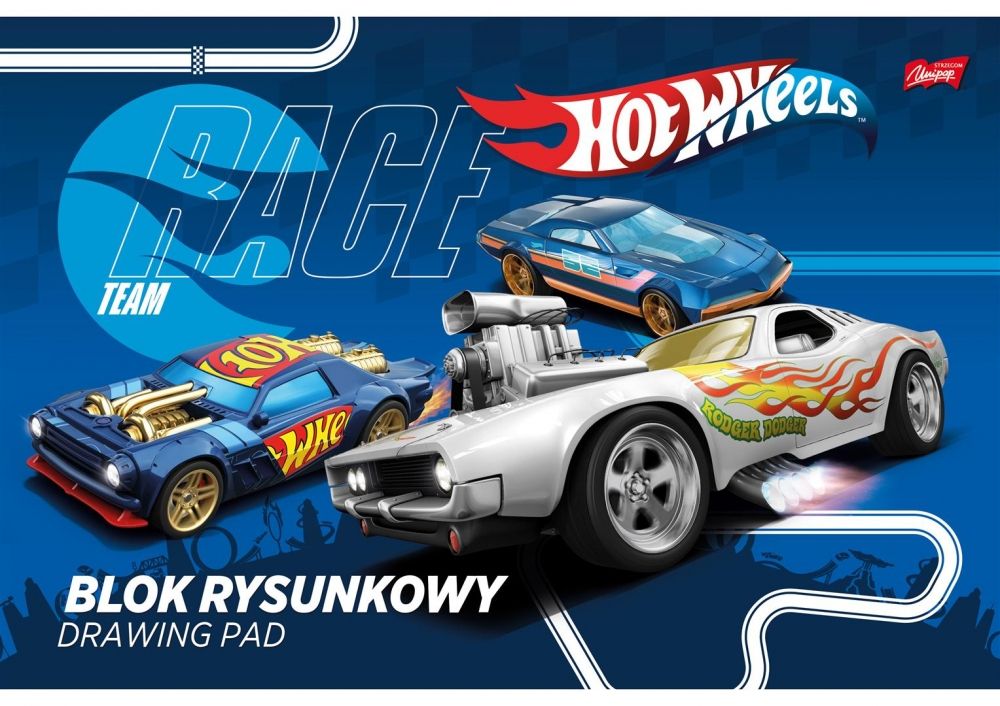 Caiet de schițe St.Majewski - Hot Wheels, A4