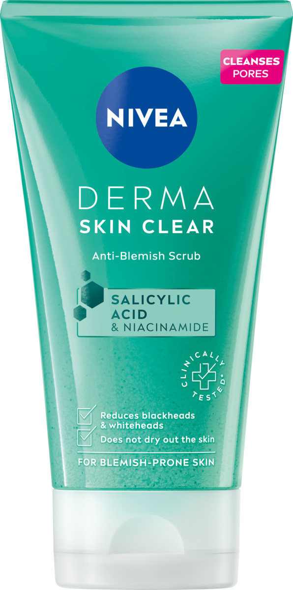 Nivea Derma Skin Clear Scrub facial, 150 ml