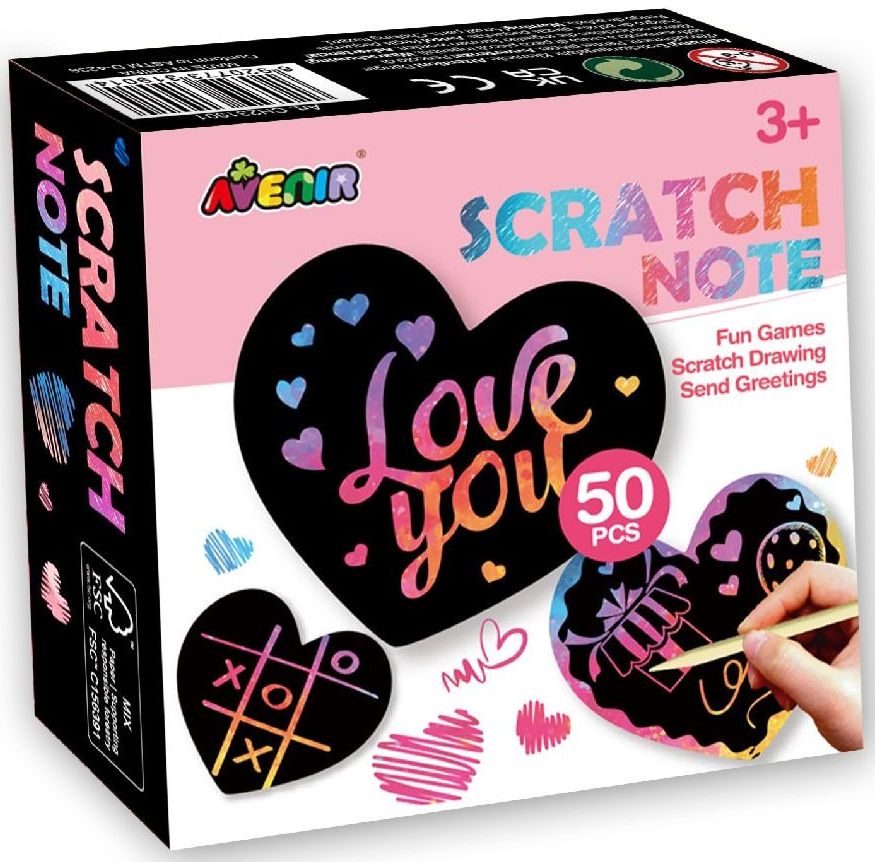Note scratch Avenir - Inimă, 50 buc