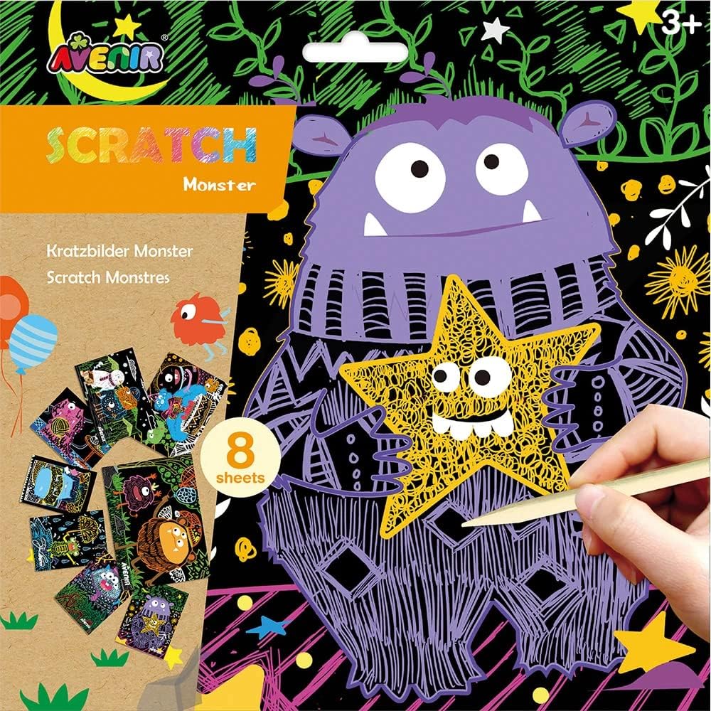 Scratch desene  Avenir - Monstru, 8 buc.