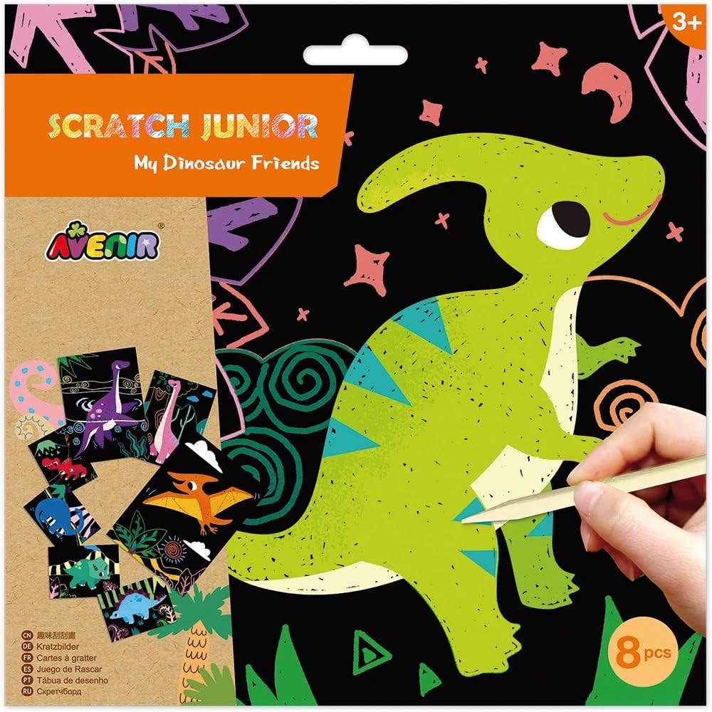 Scratch desene  Avenir - Dinozaurii, 8 buc.