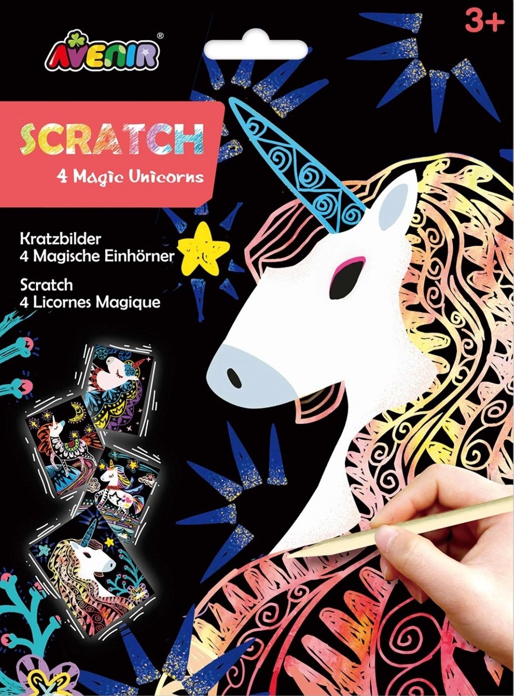 Scratch desene  Avenir - Unicorni, 4 desene
