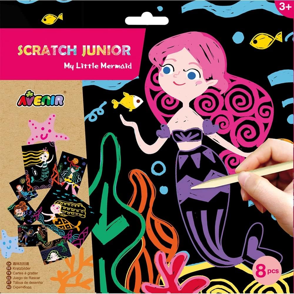 Scratch desene  Avenir - Sirenă, 8 buc.