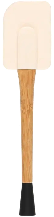 Spatulă de silicon pentru patiserie Maku – 26.7 cm, mâner din bambus