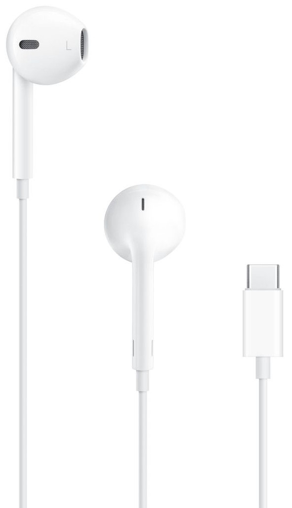 Căști cu microfon Apple - EarPods, USB-C, alb