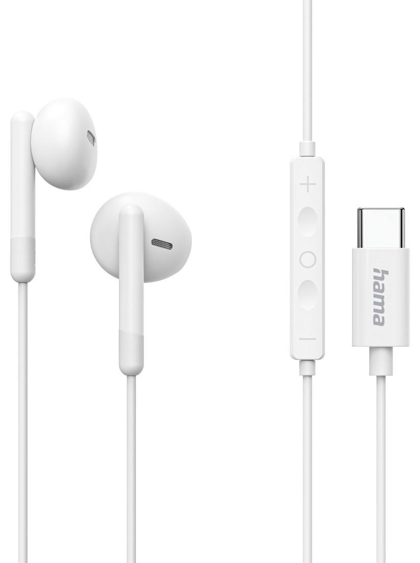 Căști cu microfon  Hama – Season II, USB-C, albe