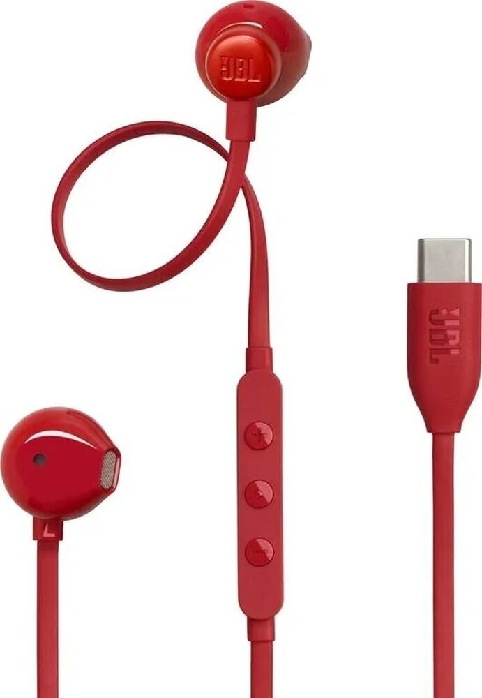 Căști cu microfon JBL - Tune 305C USB-C, roșii