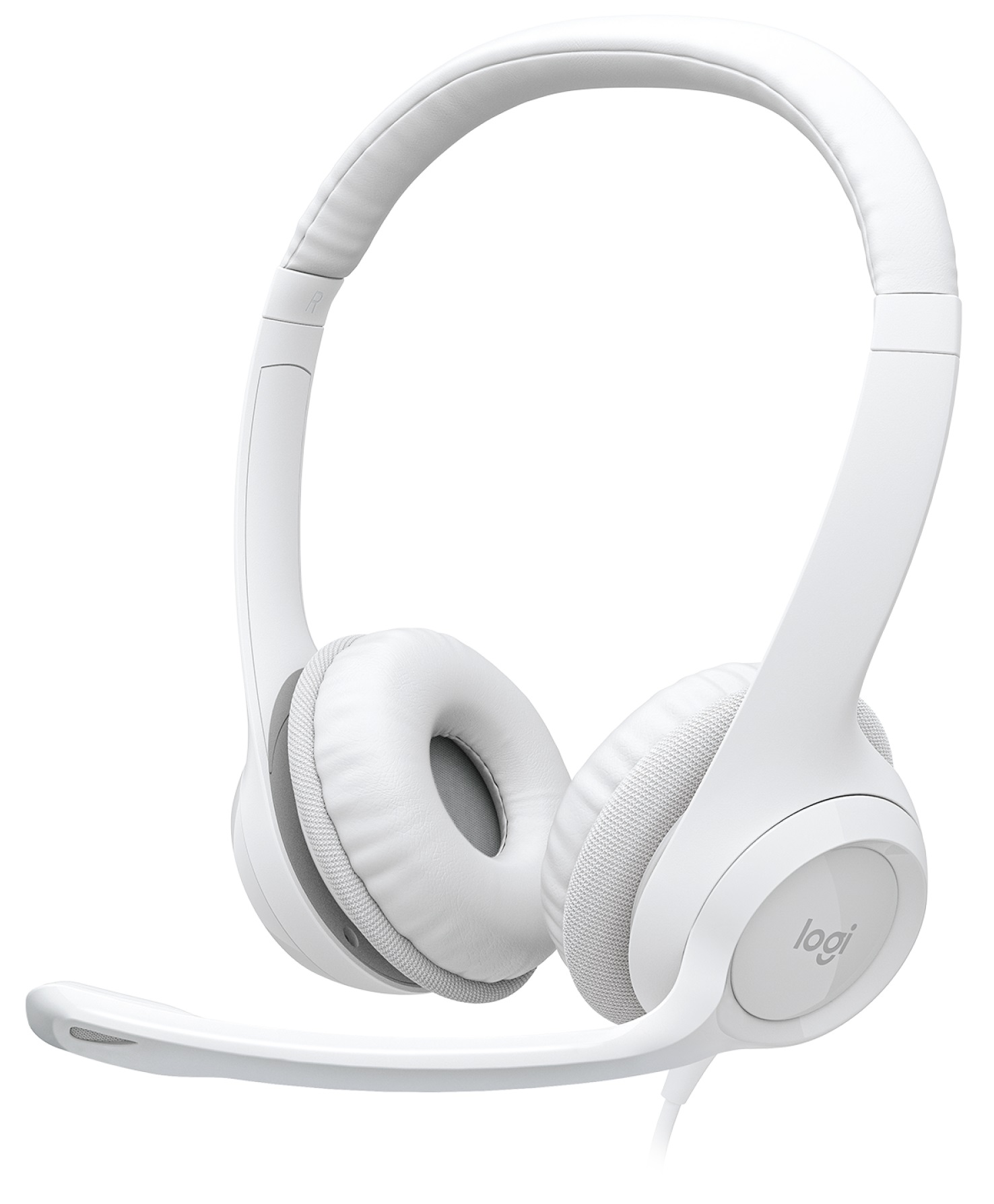 Căști cu microfon Logitech - H390, albe