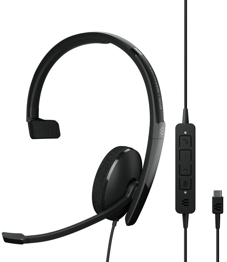 Căști cu microfon Sennheiser - EPOS SC 130, USB-C, negre