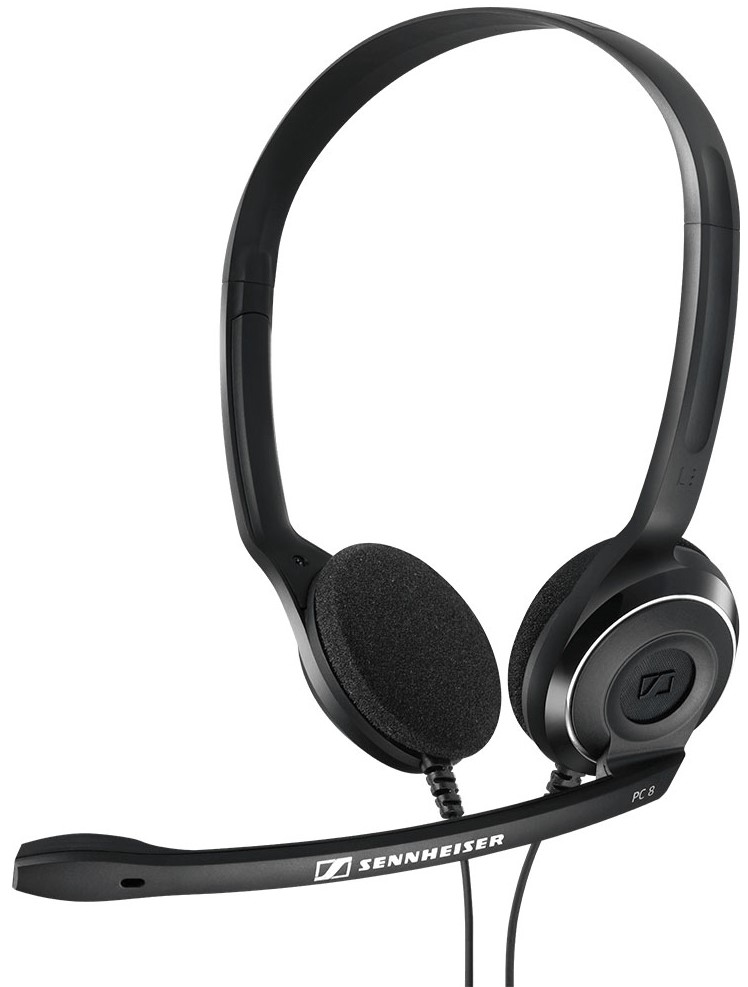 Căști wireless cu microfon Sennheiser - PC 8 USB, negre