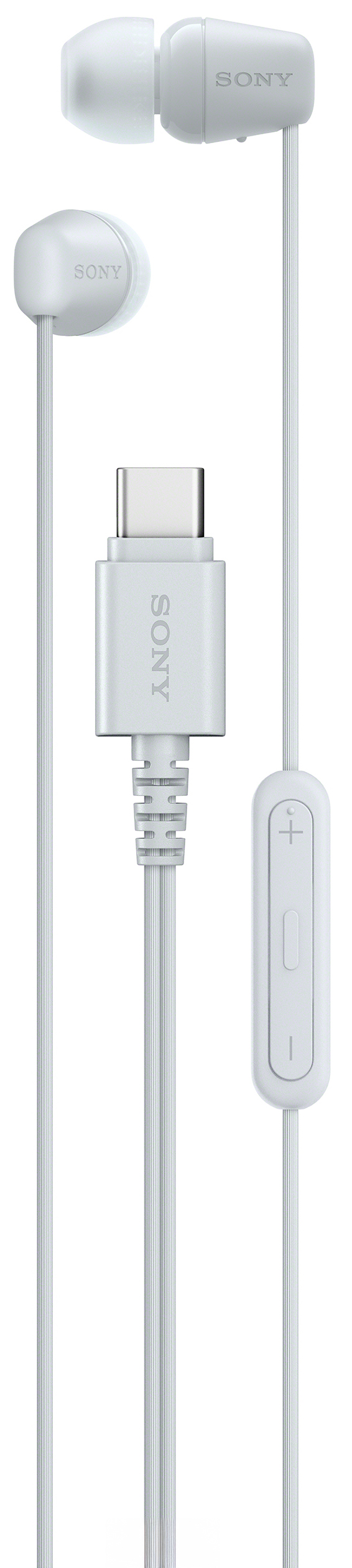 Căști cu microfon Sony - IEREX15C, USB-C, alb