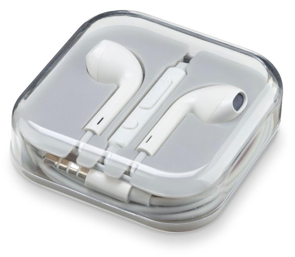 Casti cu microfon TechAway - TAAUCAPW, albe