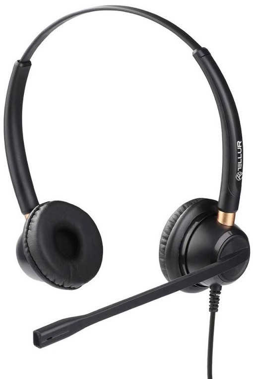 Căști cu microfon Tellur - Voice 520N, negre