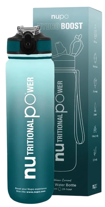 Sticlă de apă inteligentă , Caribbean Blue, 1000 ml, Nupo