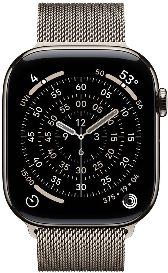 Smartwatch Apple - Watch S11 Cellular, 46 mm, M/L, Natural Titanium/Milanese Loop