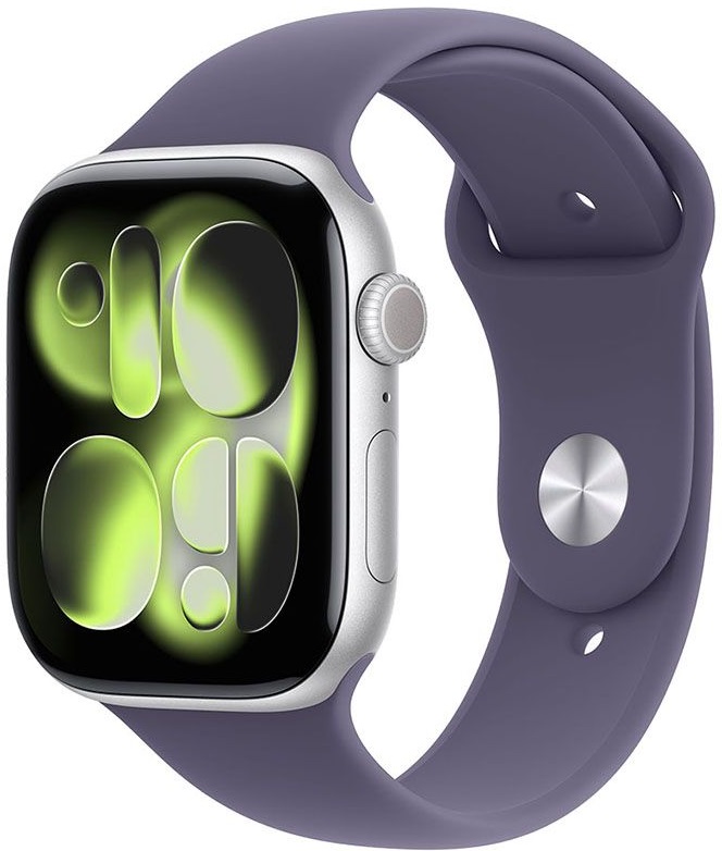 Ceas inteligent Apple - Watch S11 GPS, 42 mm, S/M, Silver Aluminium/Purple