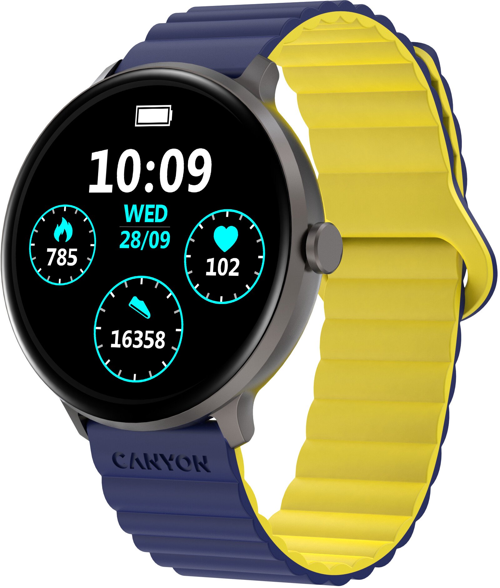 Smartwatch Canyon - Jacky SW-69, 47 mm, 1.3'', Blue Yellow