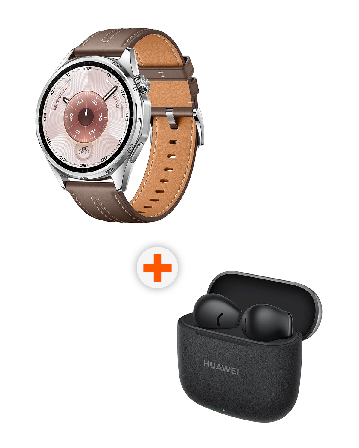 Ceas inteligent  Huawei - Watch GT6, 1.47'', 46 mm, Grey Leather