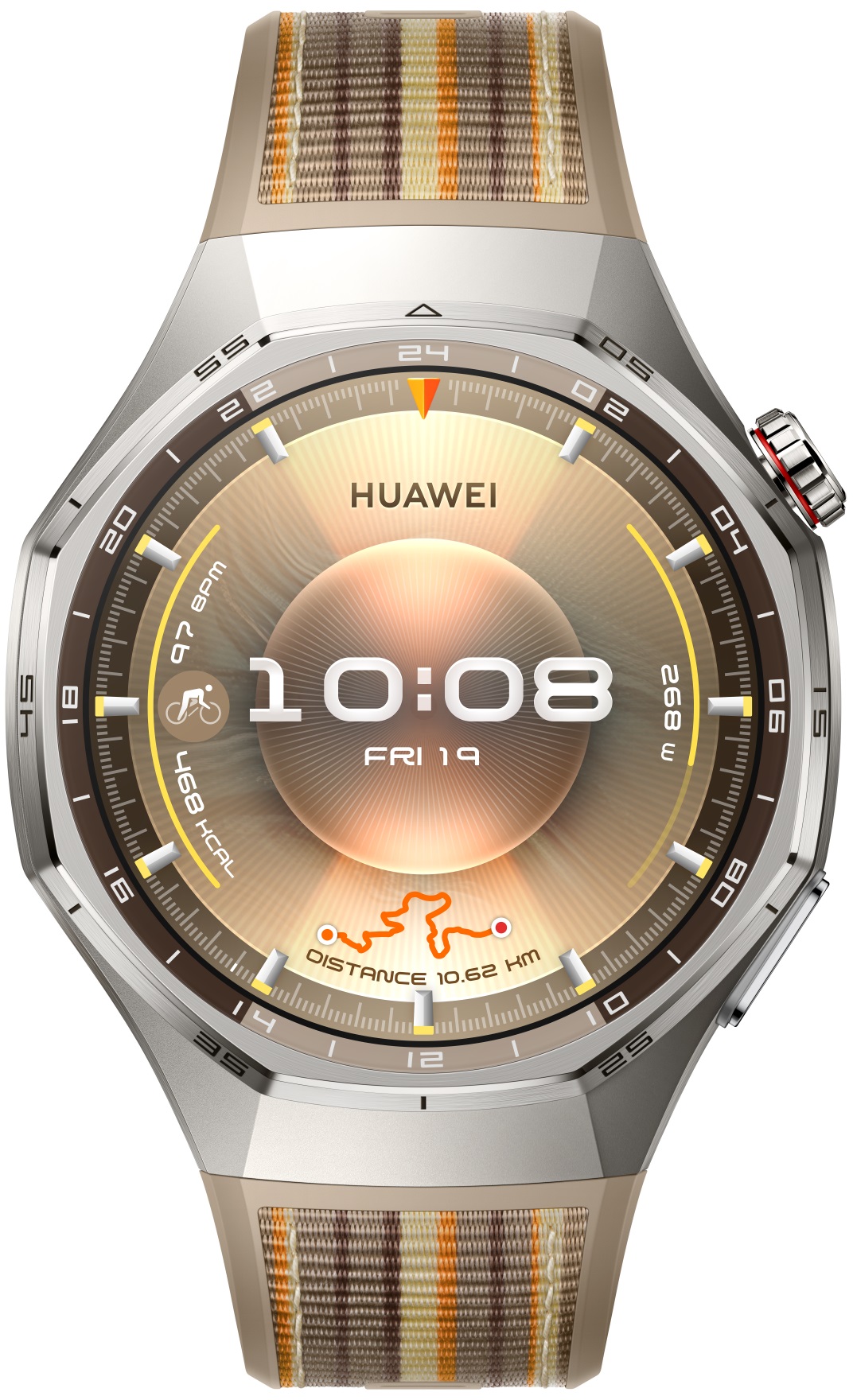 Ceas inteligent Huawei - Watch GT6 Pro, 1.47'', 46 mm, Brown Woven
