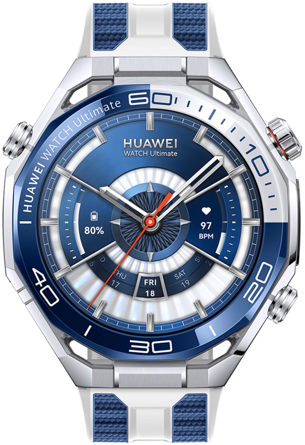 Ceas inteligent Huawei - Watch Ultimate 2, 1.5'', 47.8 mm, Blue