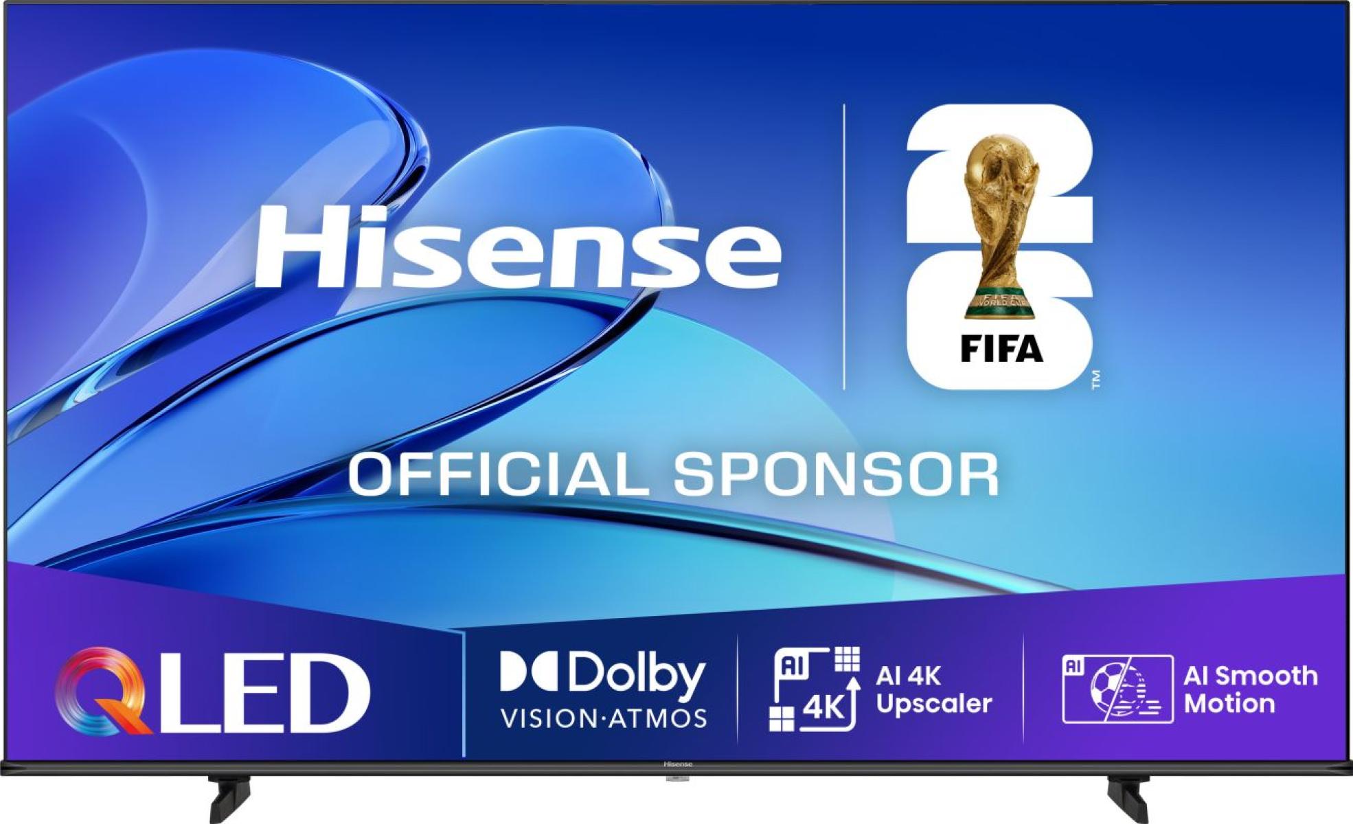 Televizor smart Hisense - 43E7Q, 43'', QLED, 4K, Ultra HD, HDR10+, 60Hz, Light Sensor, Dolby Vision, negru
