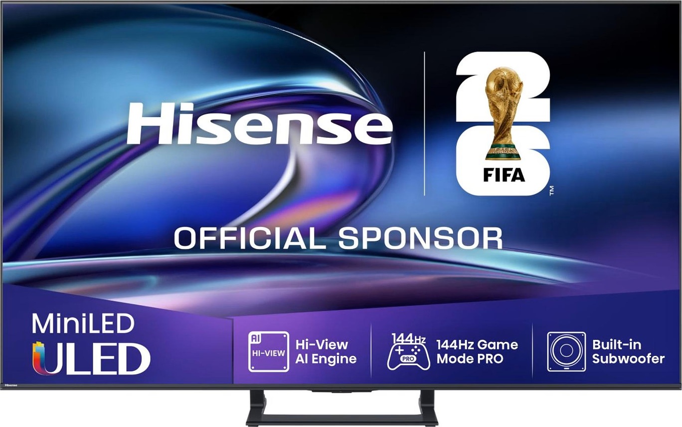 Televizor smart Hisense - 55E8Q, 55'', AI 4K Upscaler, MiniLED, Mod joc 144Hz PRO, negru