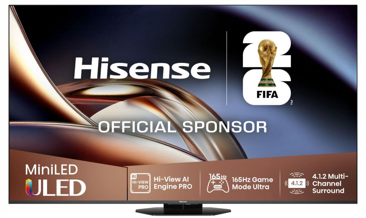 Televizor smart Hisense - 55U8Q, 55'', ULED MiniLED, 4K, 165Hz, HDR10+, Dolby Vision-Atmos, negru