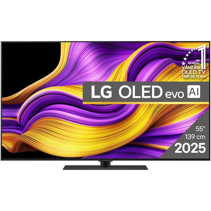 Televizor smart LG - OLED55G53LS, 55'', OLED evo, 4K, Alpha 11 AI, 120Hz, HDR10, Dolby Vision-Atmos, Audio 60W, negru