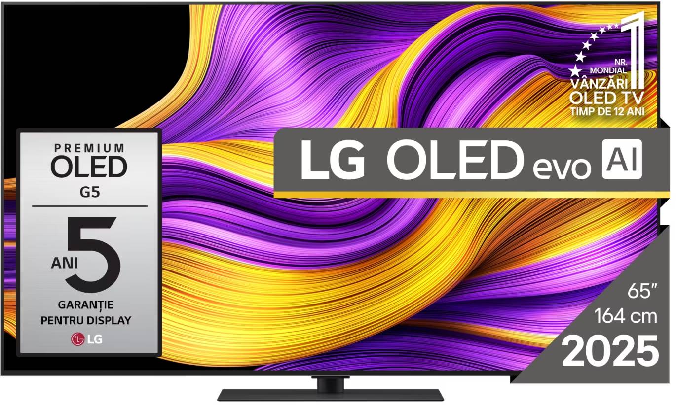Televizor smart LG - OLED65G53LS, 65'', OLED evo, 4K, 120Hz, negru