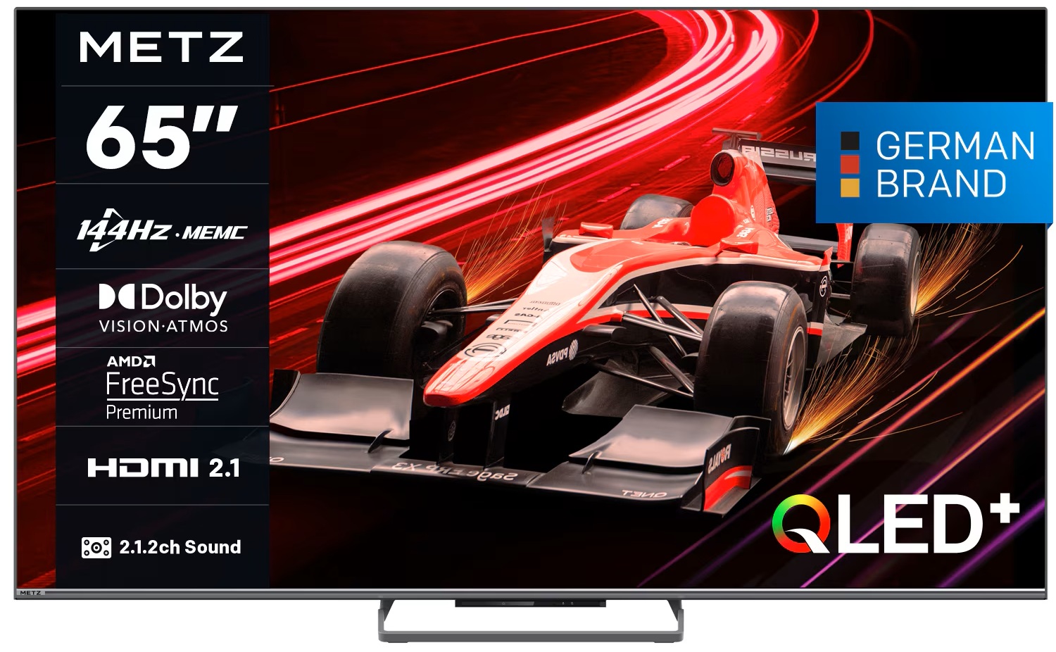 Televizor smart METZ - 65MQE8000Z, 65'', 144Hz, QLED+, 4K, UltraHD, 20W, 2x15W, Dolby Atmos, Google TV, negru