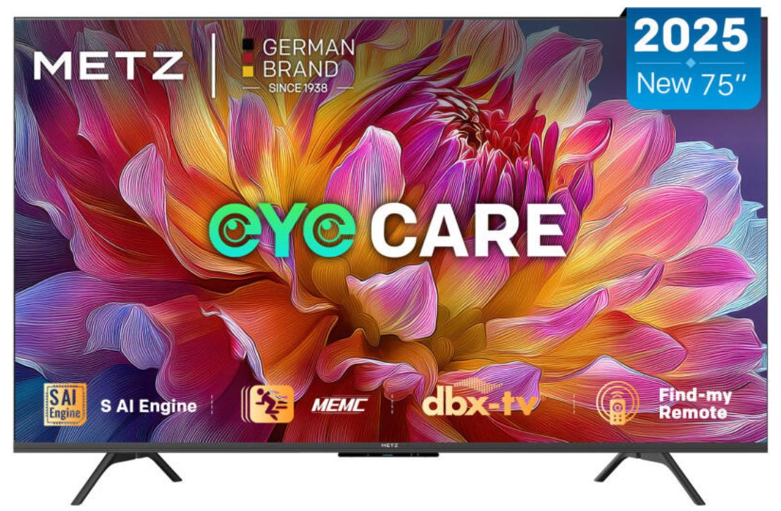 Televizor smart METZ - 75MUF7000Z, 75'',4K, DLED, UltraHD, HDR10, 60Hz, Dolby Audio 2x10W, negru