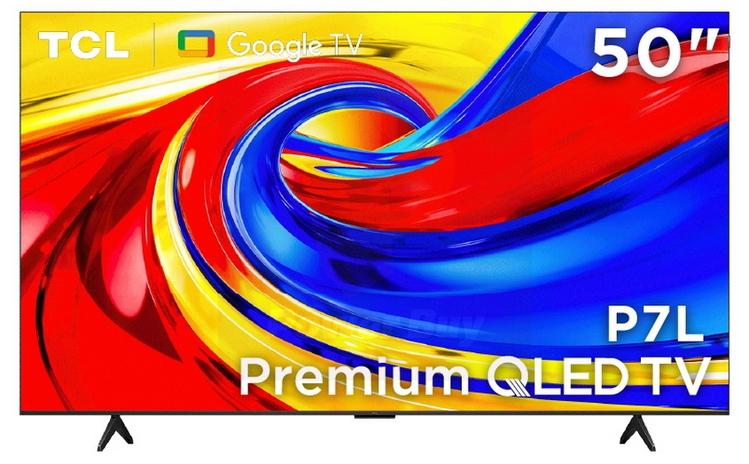 Smart televizor TCL - 50P7L, 50'', QLED, 4K, Google TV, negru