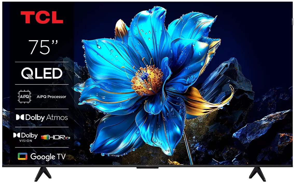 Televizor smart TCL - 75P79K, 75'', QLED, 4K, HDR10+, Bionic Color, Color Gamut 93% DCI-P3, Dolby Vision-Atmos, 2x10W+20W, negru