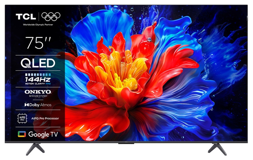 Televizor Smart TCL – 75QLED810K, 75", QLED, 4K UHD, AiPQ Pro, 144Hz Game Accelerator, sistem audio ONKYO 2.1 Hi-Fi, negru